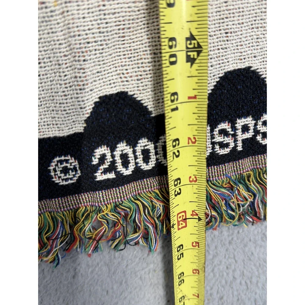 USPS Throw Blanket 50x60 Marilyn Monroe 32c Stamp Woven Cotton Multicolor Fringe